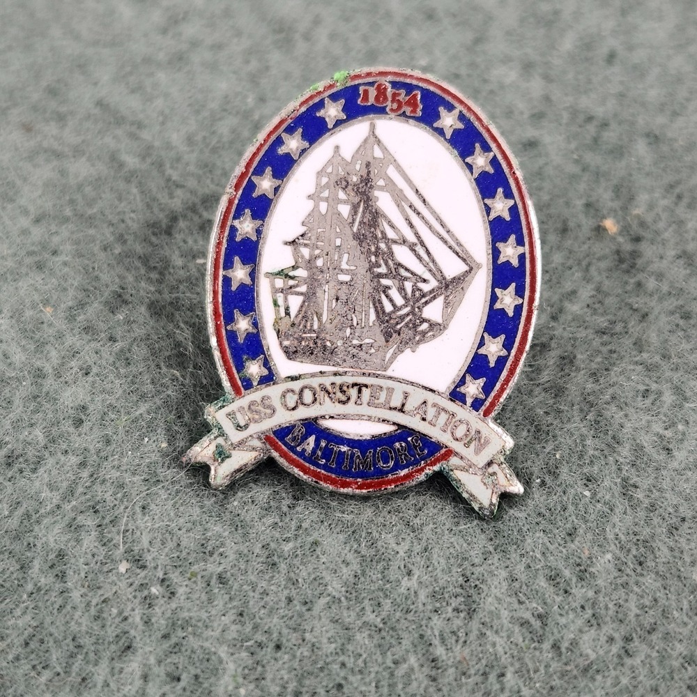 USS Constellation 1854 Souvenir‎ Collector Pinback Pin